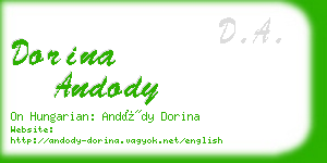 dorina andody business card